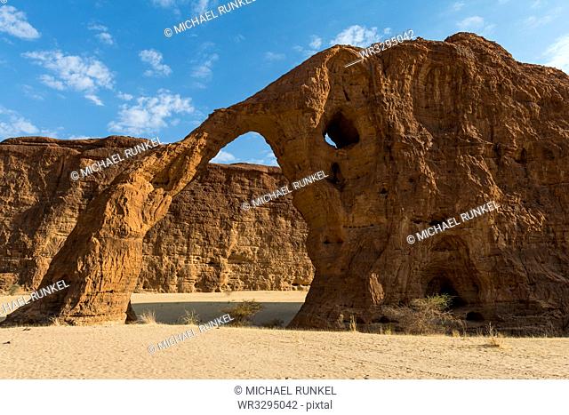 Elephant rock arch, Ennedi Plateau, UNESCO World Heritage Site, Ennedi region, Chad, Africa