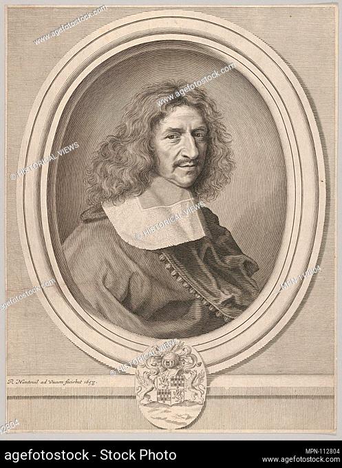 Louis Hesselin. Artist: Robert Nanteuil (French, Reims 1623-1678 Paris); Date: 1658; Medium: Engraving; first state of two (Petitjean & Wickert); Dimensions:...