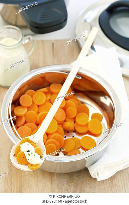 Ingredients for carrots with Gorgonzola sauce