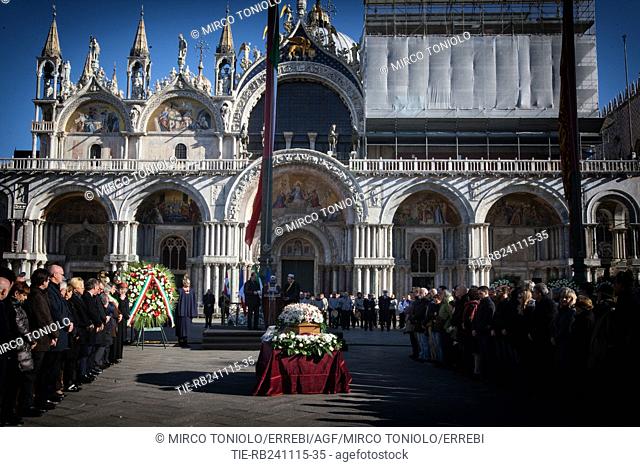 Ufficial funeral in San Marco Square for Valeria Solesin, the young student killed in the attack at the Bataclan in Paris