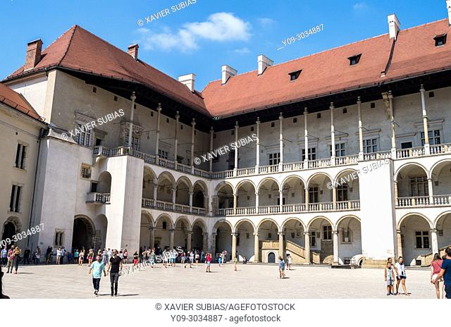 Arcaded courtyard, Wawel Royal Castle, Krakow, Poland