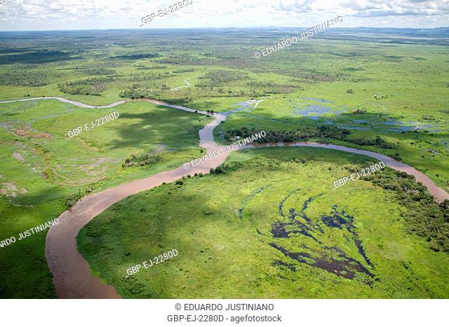 Miranda River, Flooded Field and Ebb tides, Miranda, Mato Grosso do Sul, Brazil