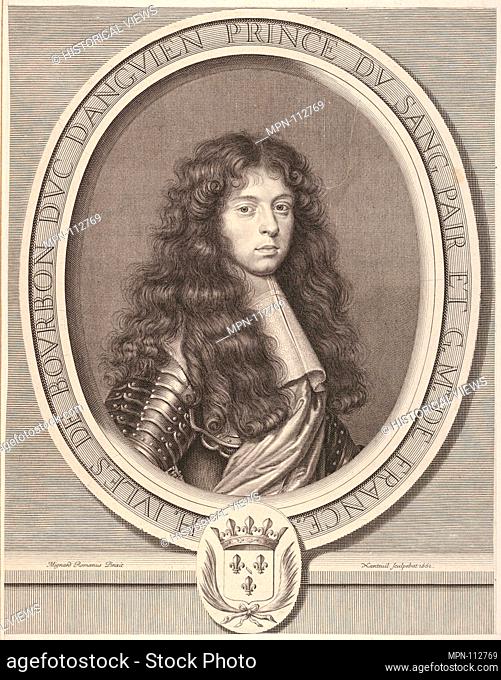 Henri-Jules de Bourdon, duc d'Enghien. Artist: Robert Nanteuil (French, Reims 1623-1678 Paris); Artist: After Pierre Mignard (French
