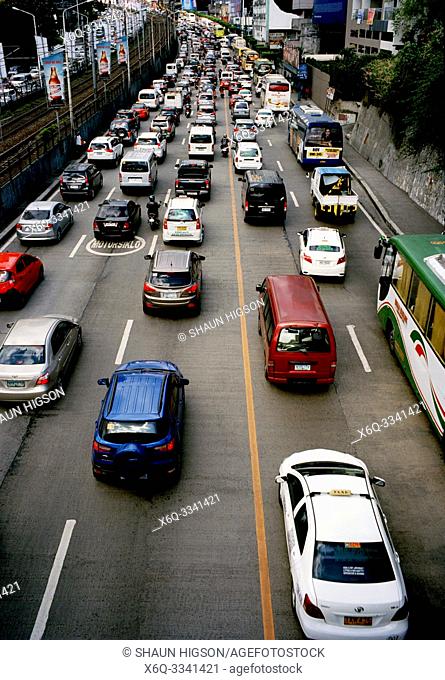 Traffic in Manila in Luzon Metro Manila in the Philippines in Southeast Asia Far East
