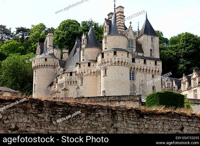 Castel of Rigny-Usse Known as the Sleeping Beauty Castle and built in the eleventh century. Loire Valley, France
