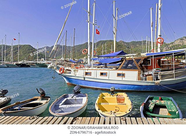 Turkey Gocek Moored Boats