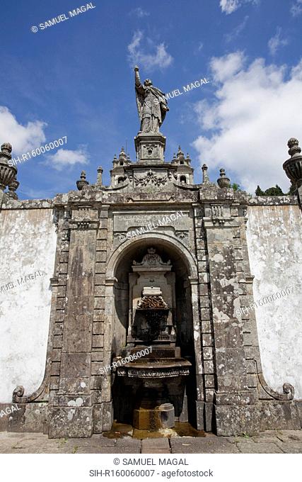 The Baroque basilica is 400 meters above sea level. Made of dark granite covered in bright white plaster, the Sacred Way is a Baroque double staircase with...