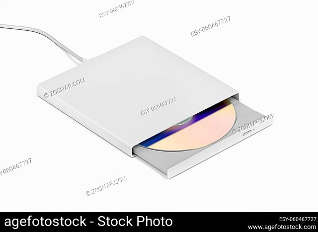 Optical disc drive on white background