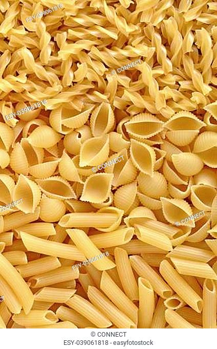 Several varieties of pasta