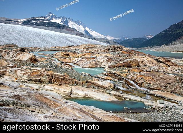 A new landscape left from a reteating glacier, climate warming, climate change, Coast Mountains, Chilcotin region, Chilcotin Ark, British Columbia, Canada