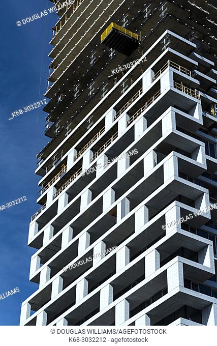 Vancouver House, a tower under construction in Vancouver, BC, Canada. Design by Bjarke Ingels Group Architects
