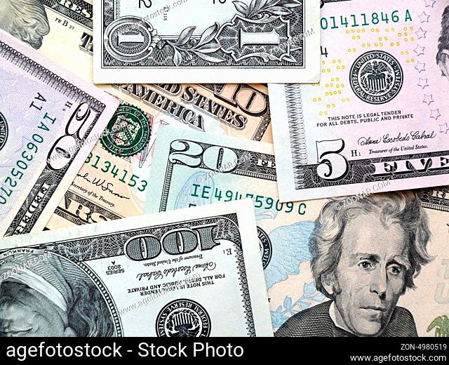 Close up of American Currency-US Dollar