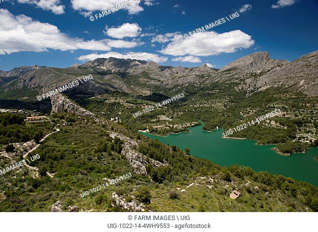 Guadalest castle in the heart of the Sierrade Aitana mountains, one of the most visited medival villages in Spain. (Photo by: Wayne Hutchinson/Farm Images/UIG)