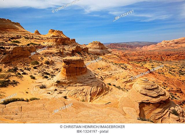 Coloured rock world, Coyote Buttes North, Paria Canyon-Vermilion Cliffs Wilderness, Utah, Arizona, USA