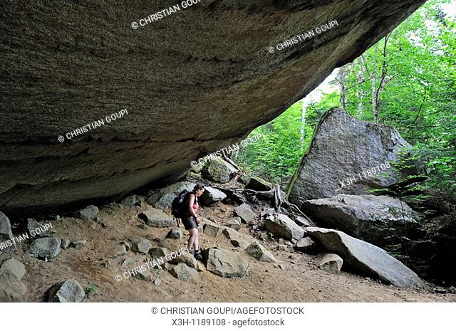 rock shelter, Saguenay National Park, Riviere-eternite district, Province of Quebec, Canada, North America