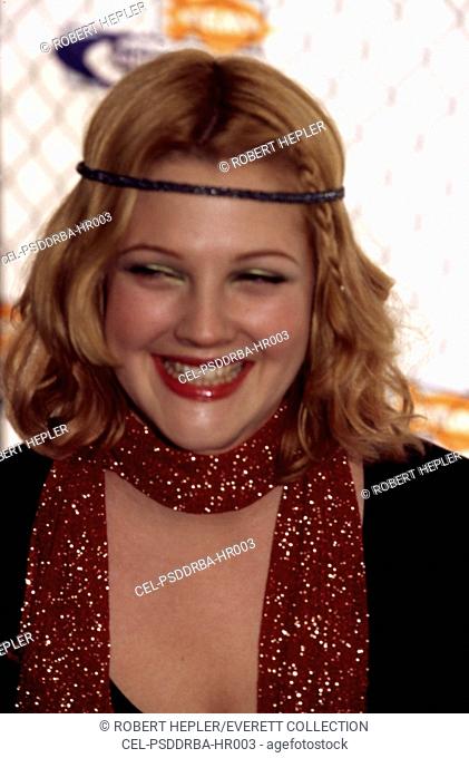 Drew Barrymore at the Nickelodeon Awards, May, 1999