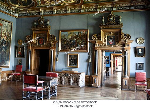 Frederiksborg palace (1602-1620 by architects Hans and Lorents van Steenwinckel), Hillerod near Copenhagen, Denmark