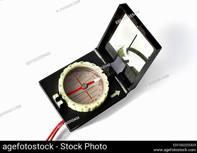 modern german compass isolated pointing north new