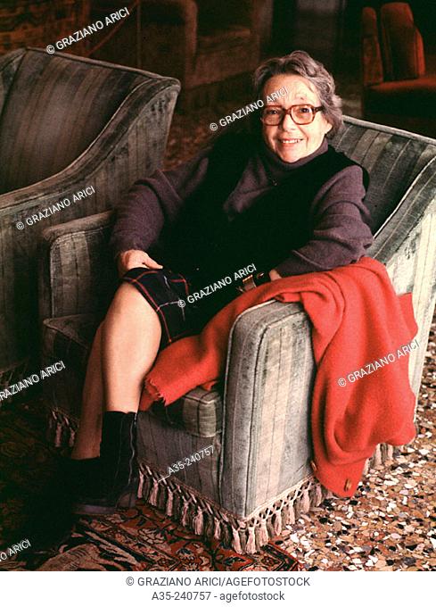 Marguerite Duras (1914-1996), French writer. Photographed in 1984
