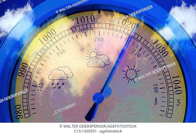 Barometer with weather improvement