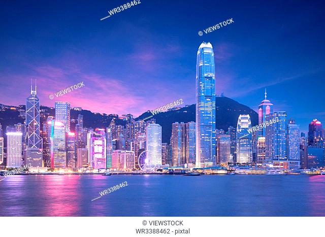 Hong Kong's Victoria at night