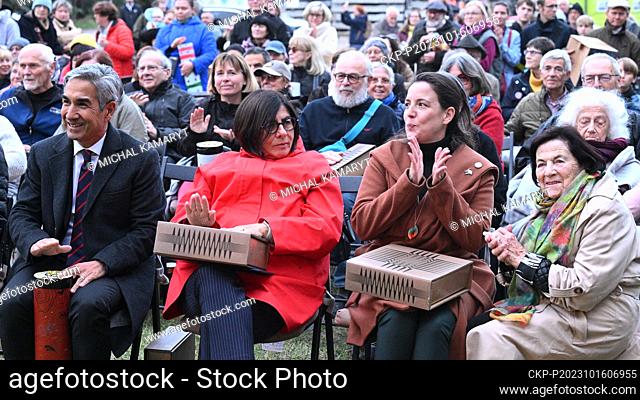 About 300 people gathered Prague's Bubny defunct train station today, on Monday, October 16, 2023, for the ninth annual Drumming for Bubny event commemorating...