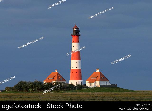 Leuchtturm Westerhever, Schleswig-Holstein, Lighthouse Westerhever, Germany