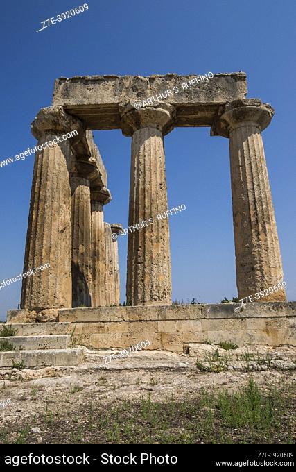 Temple of Apollo, Ancient Corinth, archaeological site, Greece