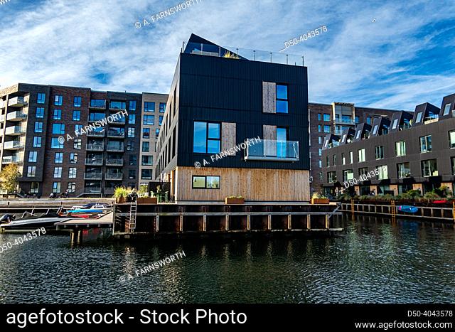 Copenhagen, Denmark New and modern residential buildings in the Sydhavnen district south of town