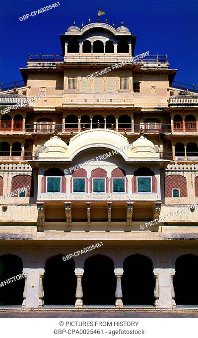 India: Chandra Mahal (Chandra Niwas), City Palace, Jaipur, Rajasthan