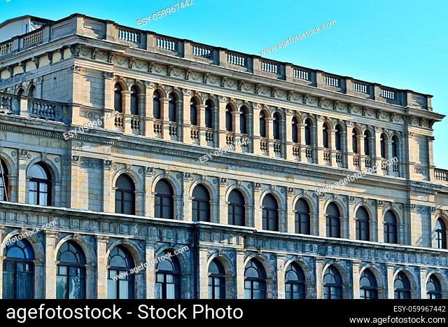 Building of the former Koenigsberg stock exchange. Kaliningrad, Russia. Architect Muller, neo-Renaissance, built in 1875, .Monument of architecture