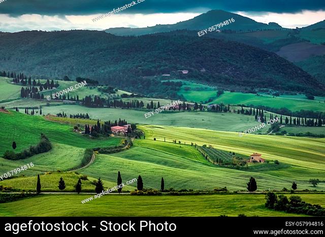 View of Val d'Orcia in Tuscany