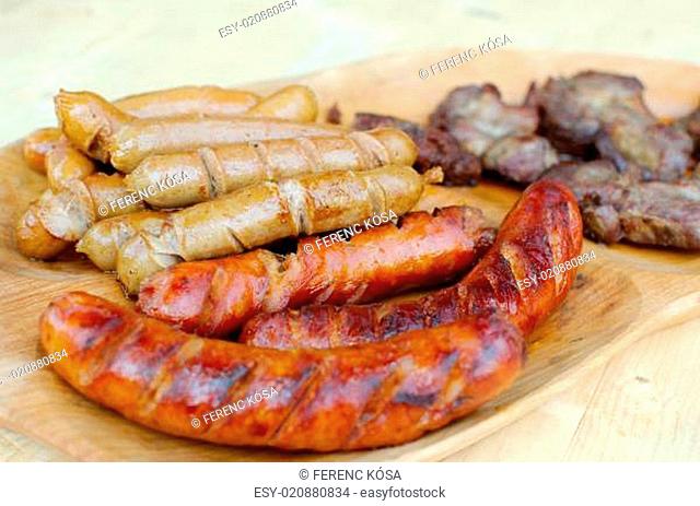 Fried Traditional and Vienna Sausage with Gypsy Roast