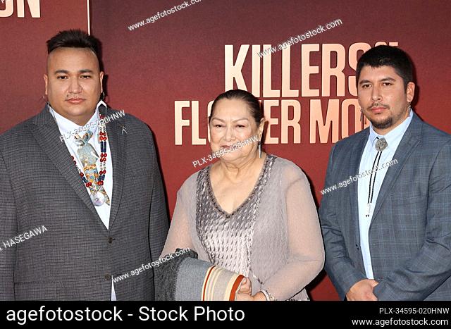 Christopher Cote, Janis Carpenter, Braxton Redeagle 10/16/2023 Apple Original Films’ “Killers of the Flower Moon” Los Angeles Red Carpet Premiere held at Dolby...