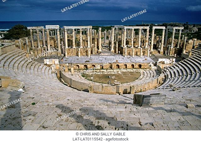 The UNESCO world heritage site and city of Leptis Magna was a prominent city of the Roman Empire and trading post and political stronghold in Africa