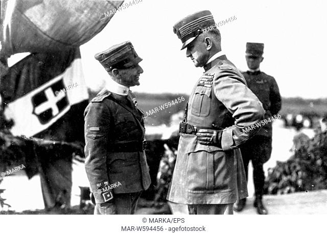 prince emanuele filiberto duke of aosta and gabriele d'annunzio, 1915/18
