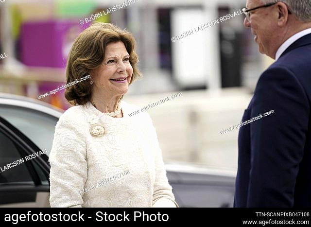 Queen Silvia arrives at the inauguration of H22 City Expo in Helsingborg, Sweden, May 31, 2022. Photo: Bjorn Larsson Rosvall / TT code 9200