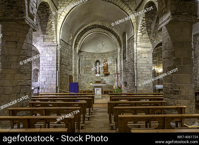 Purification Church of Bossòst. Interior details (Aran Valley, Catalonia, Spain, Pyrenees)
