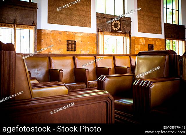 Los Angeles, USA - 14 July: The restored art deco interior of Union Station