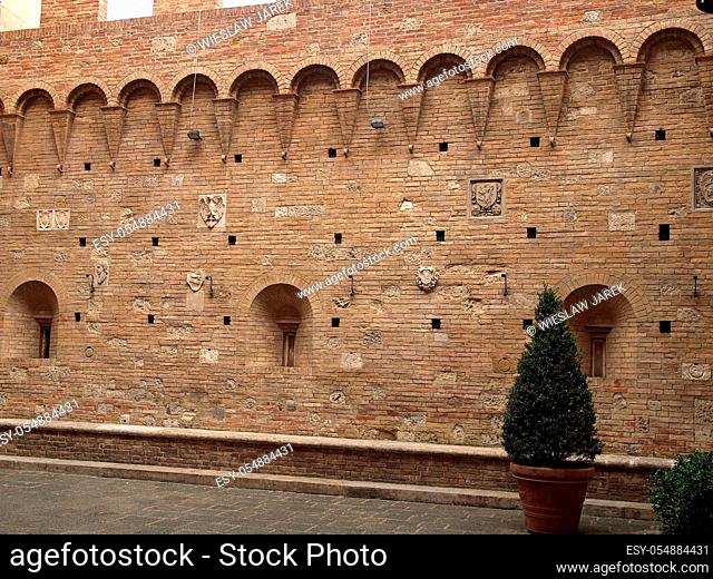 Siena - the courtyard of the Palazzo Chigi-Saracini