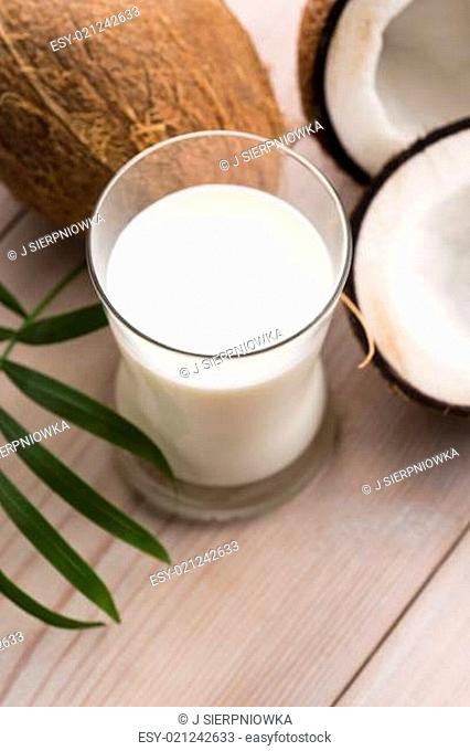 coconut fruit with coco milk