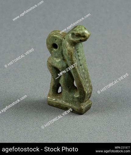 Amulet of a Uraeus (Cobra) - Late Period, Dynasty 26–31 (662–332 BC) - Egyptian - Artist: Ancient Egyptian, Origin: Egypt, Date: 662 BC–332 BC, Medium: Faience