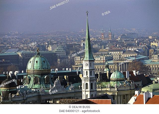 Austria - Vienna. Historic centre (UNESCO's World Heritage Site, 2001). Hofburg. View from Saint Stephen's Cathedral (Stephansdom)