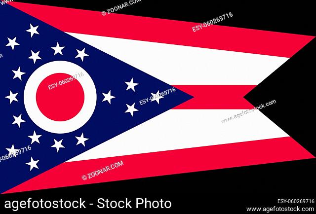 Official Large Flat Flag of Ohio Horizontal