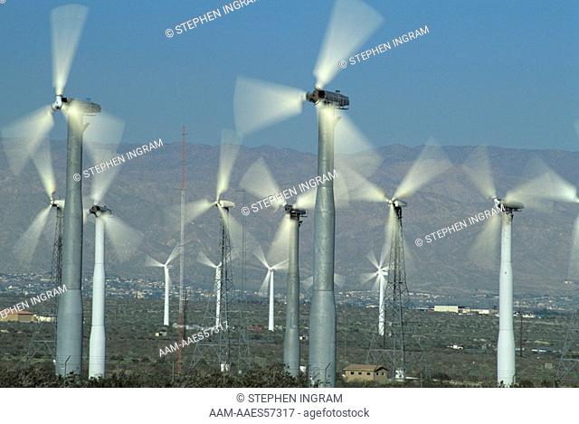 Wind Machines in Cachuilla Windpark, California, east of San Gorgonio Pass, near Palm Springs