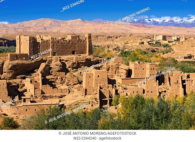 Old Kasbah, Itran, El Kelaa M'Gouna, Vallée des Roses, Rose Valley, Sous-Massa-Draa, High Atlas, Morocco, Africa