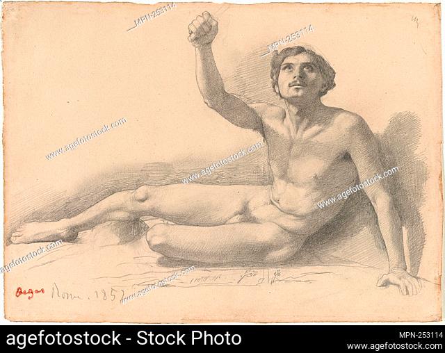 Study of a Male Nude - 1858 - Edgar Degas French, 1834–1917 - Artist: Hilaire Germain Edgar Degas, Origin: France, Date: 1858