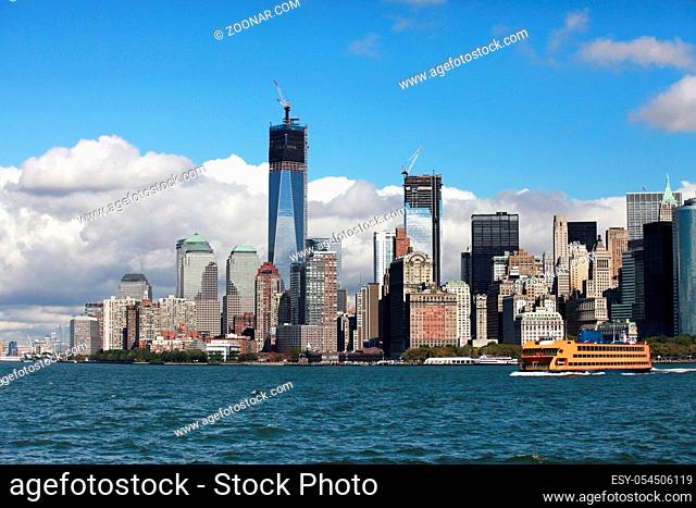 Regular ferry service between New York City - Manhattan and Staten Island