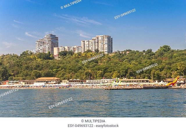 Odessa, Ukraine - 08.28.2018. Langeron beach in Odessa, Ukraine, in a sunny summer day