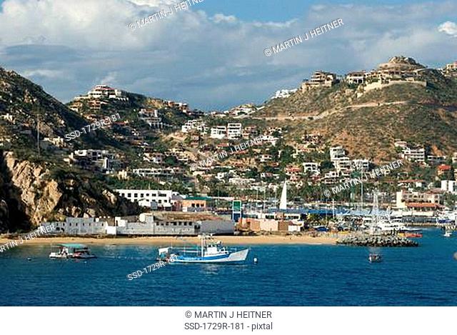Town on a hill, Cabo San Lucas, Baja California, Mexico